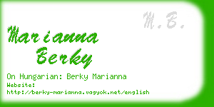 marianna berky business card